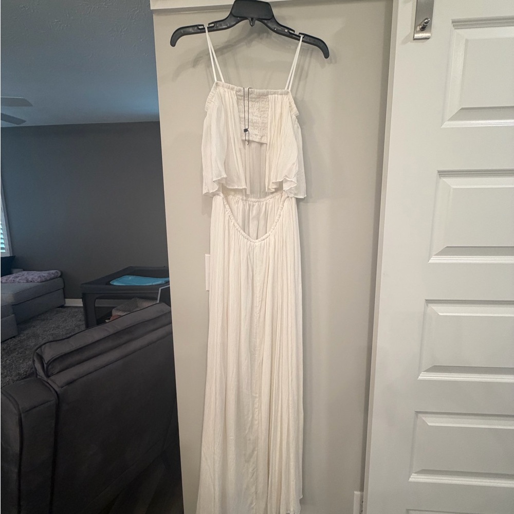 NEW Mustard Seed Strapless Cream Maxi Dress.

#60